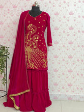 Magenta velvet suit set - kasumi.in